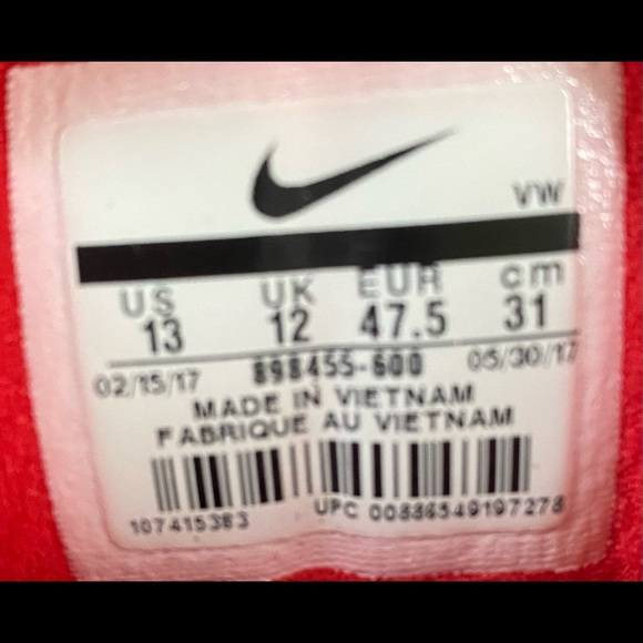 Nike Air Precision Men size 13 red white sneakers - Picture 5 of 9